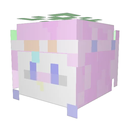 Friyal Minecraft avatar head, 3D render