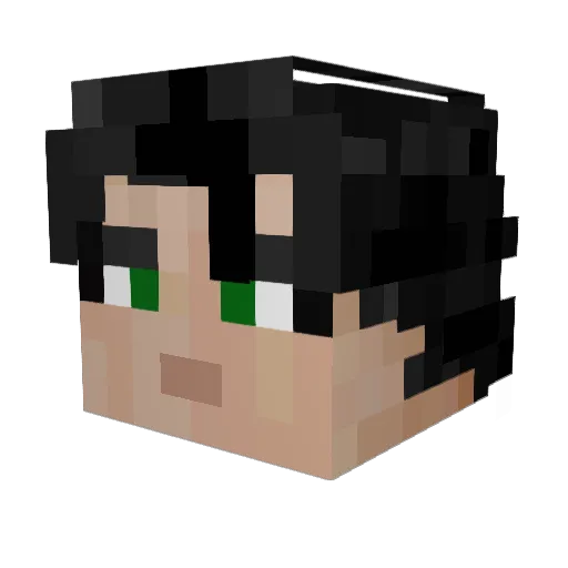 Friz1t1 Minecraft avatar head, 3D render