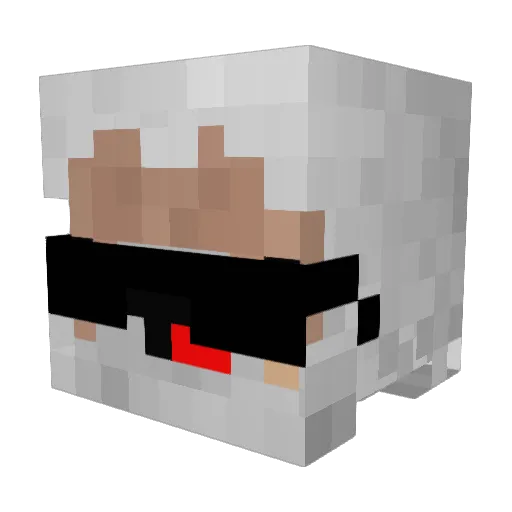 Frizera Minecraft avatar head, 3D render