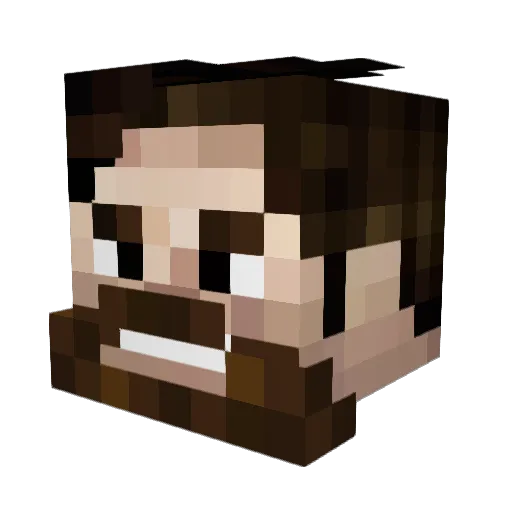 Frizerz Minecraft avatar head, 3D render