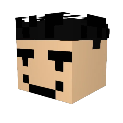 Frizkboi Minecraft avatar head, 3D render