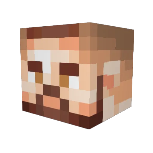 Frizluks Minecraft avatar head, 3D render