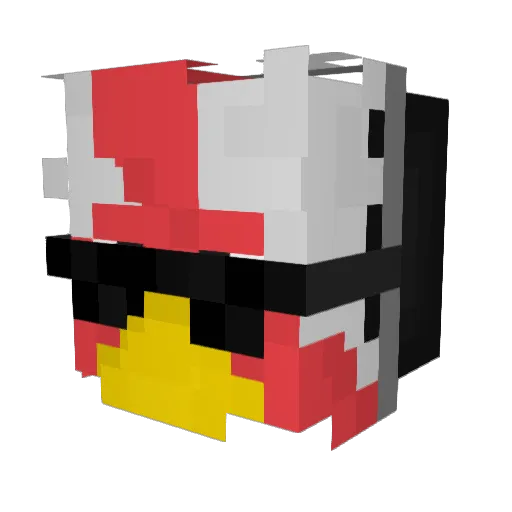 FrizzClips Minecraft avatar head, 3D render