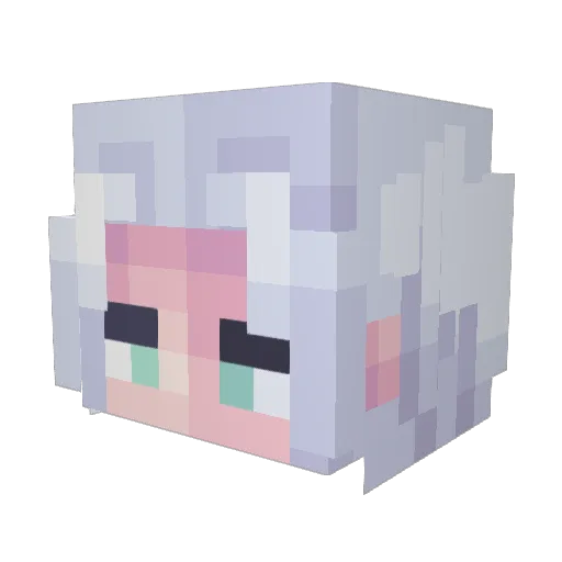 Frizzabelle Minecraft avatar head, 3D render