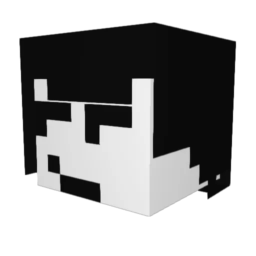Frizzee Minecraft avatar head, 3D render