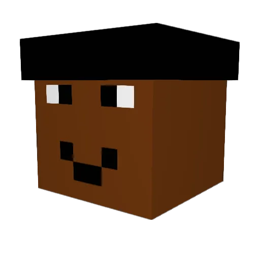 FrizzyHD Minecraft avatar head, 3D render