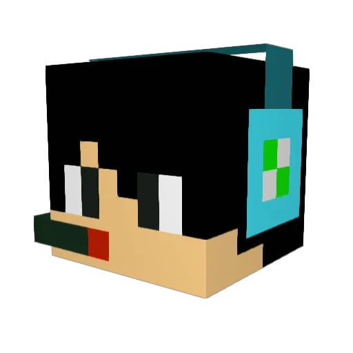 FrizzySlamm Minecraft avatar head, 3D render