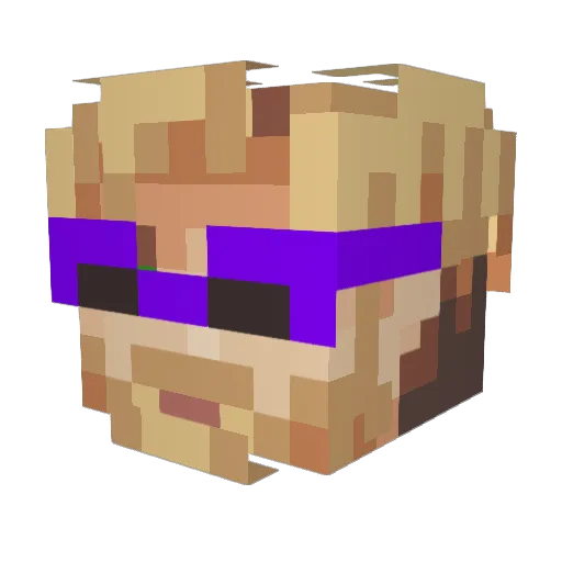 FrizzyWolf Minecraft avatar head, 3D render