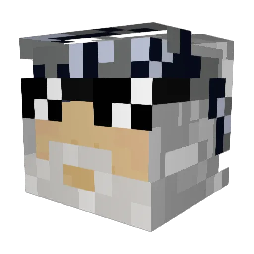 FrjadX Minecraft avatar head, 3D render