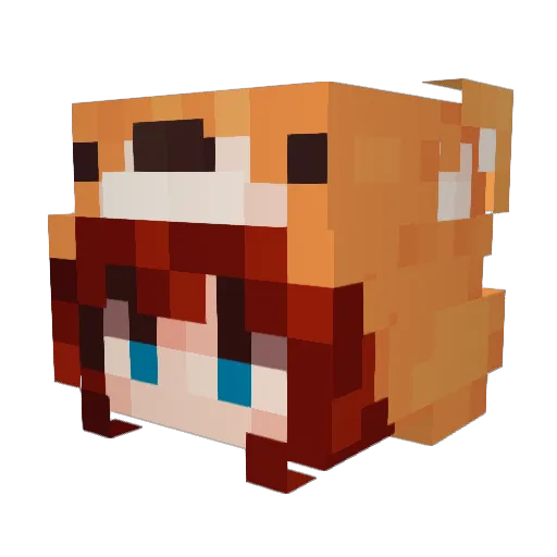 Frl_Julie Minecraft avatar head, 3D render