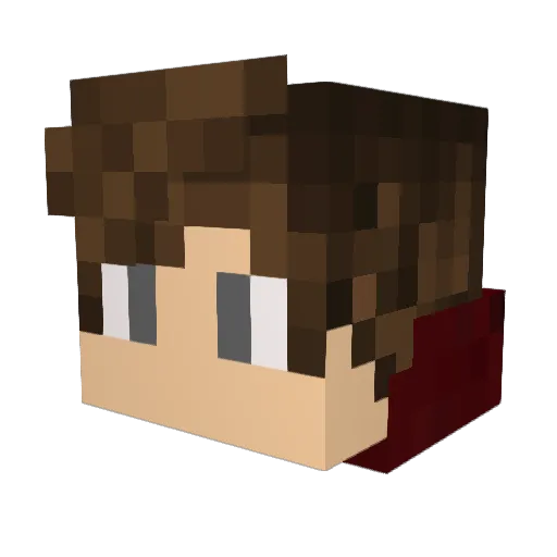 Frnck Minecraft avatar head, 3D render