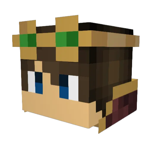 Frnzzy Minecraft avatar head, 3D render