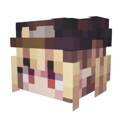 Fro5tN0va Minecraft avatar head, 3D render