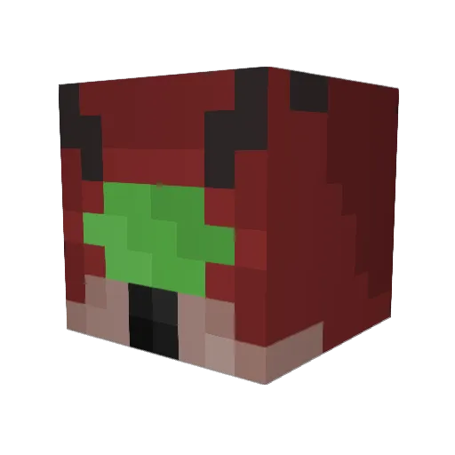 Fro8114 Minecraft avatar head, 3D render