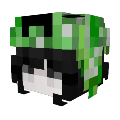 Frobii Minecraft avatar head, 3D render