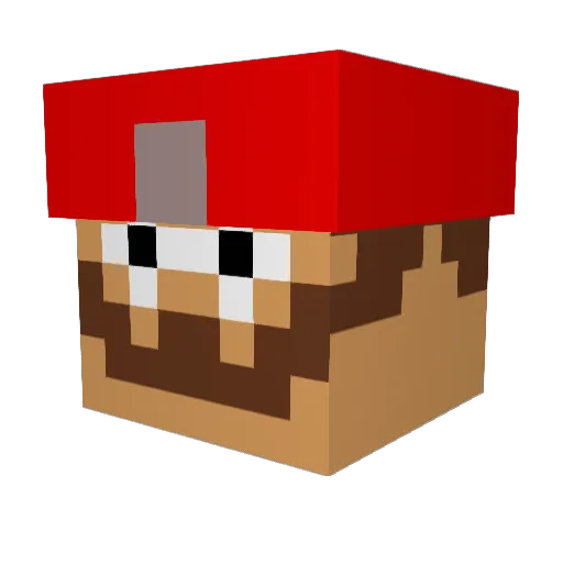 Frodel Minecraft avatar head, 3D render