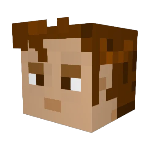 Froderik Minecraft avatar head, 3D render