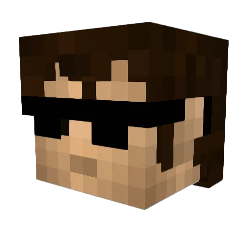 FrodoSwagins Minecraft avatar head, 3D render