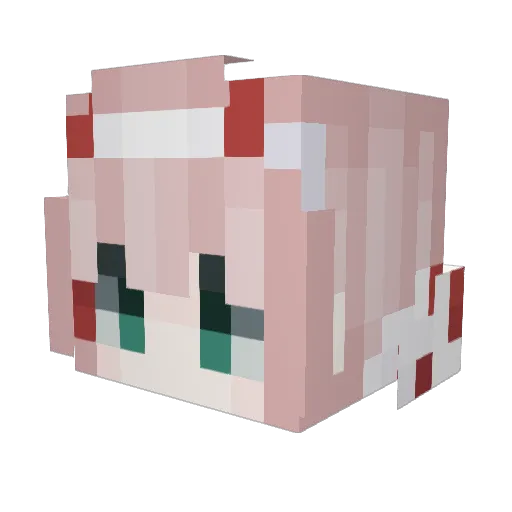 Frodochka Minecraft avatar head, 3D render
