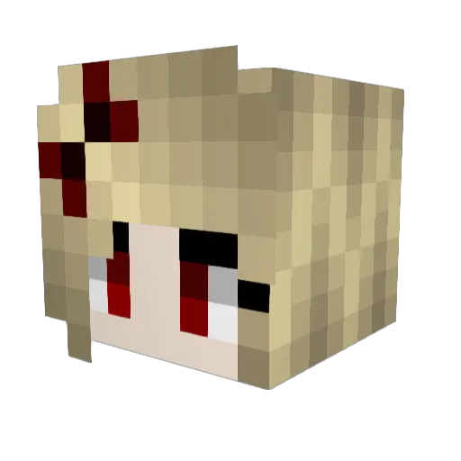 Frodocol Minecraft avatar head, 3D render