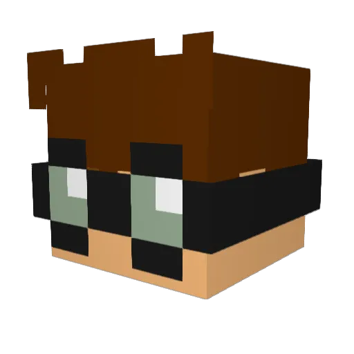 Frodoko Minecraft avatar head, 3D render