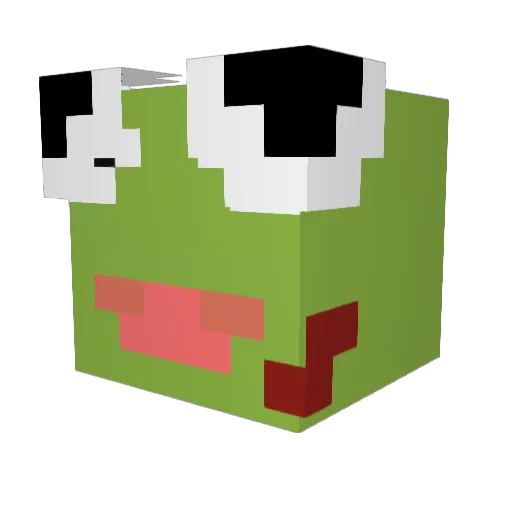 Froeg_ Minecraft avatar head, 3D render