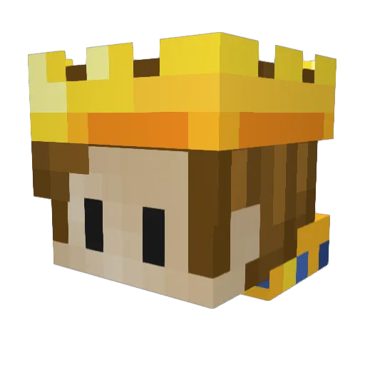 Frofle Minecraft avatar head, 3D render