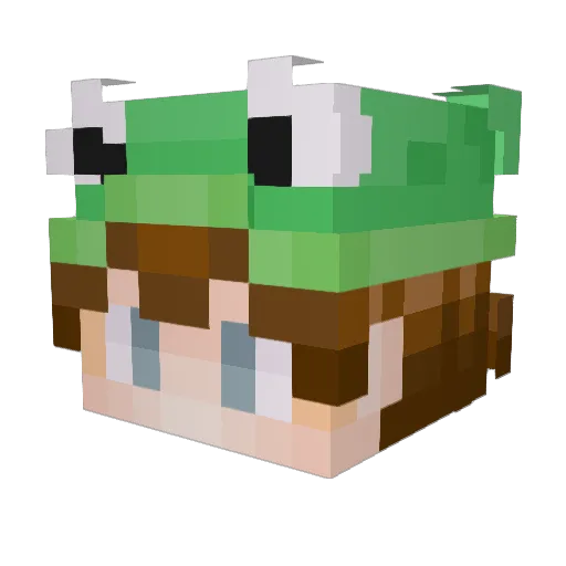 FrogCrate Minecraft avatar head, 3D render