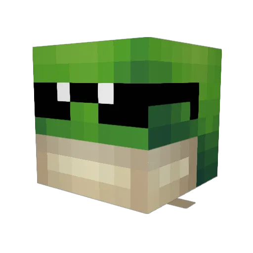 FrogGameerAVONTS Minecraft avatar head, 3D render