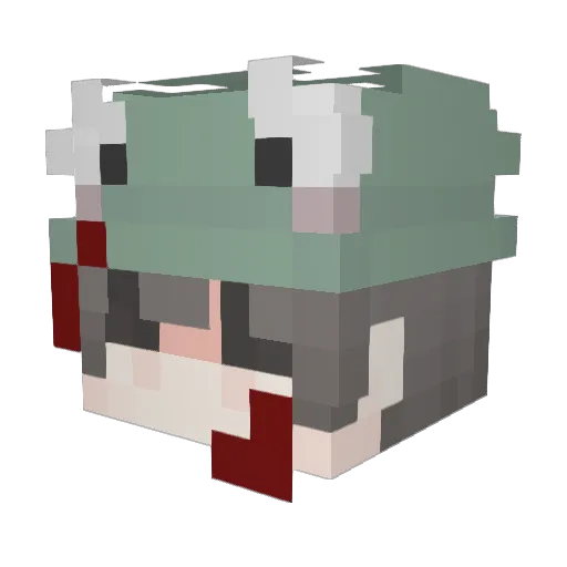 FrogJello Minecraft avatar head, 3D render