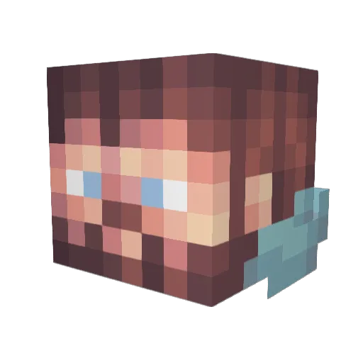 Frog_Moot Minecraft avatar head, 3D render
