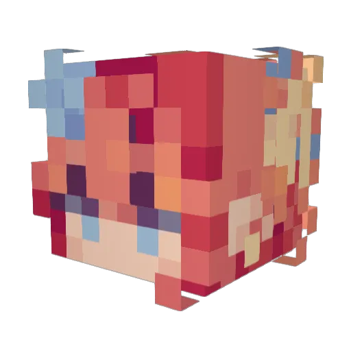 Frog_qween Minecraft avatar head, 3D render