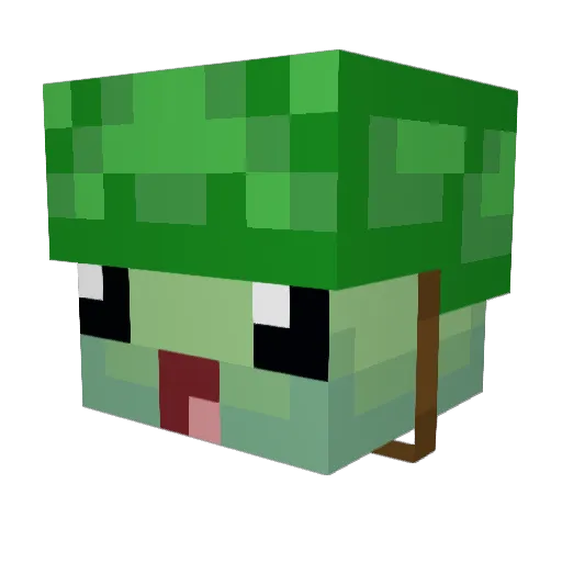 Frogba Minecraft avatar head, 3D render
