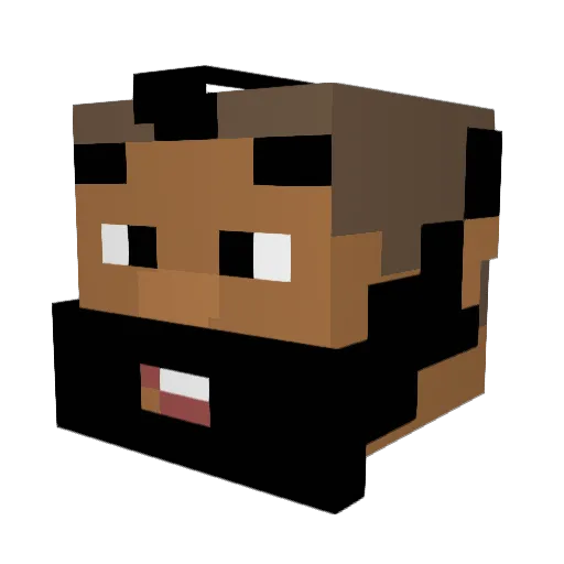 Frogbuffin Minecraft avatar head, 3D render