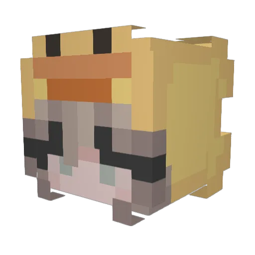 Frogea_ Minecraft avatar head, 3D render