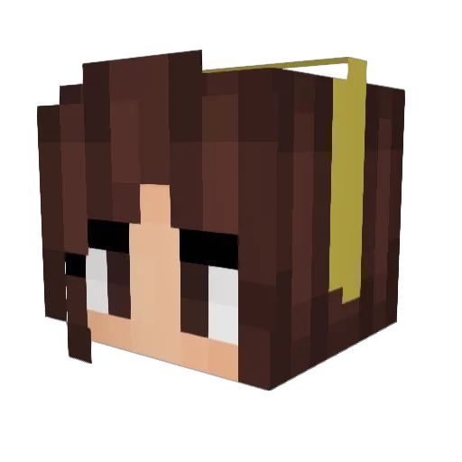 Frogella Minecraft avatar head, 3D render
