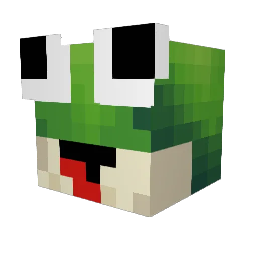 Frogg3rr Minecraft avatar head, 3D render