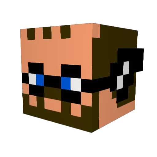 Frogger666 Minecraft avatar head, 3D render