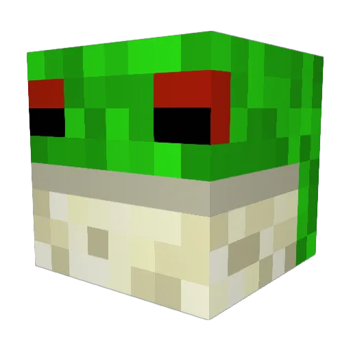 Froggerfiend Minecraft avatar head, 3D render