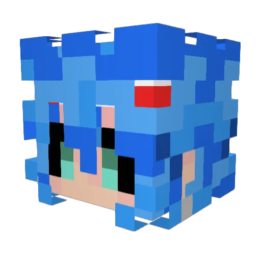 Frogghead Minecraft avatar head, 3D render
