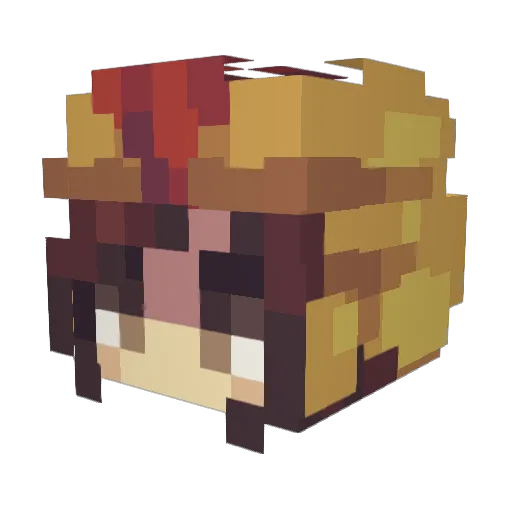 Froggirl13 Minecraft avatar head, 3D render