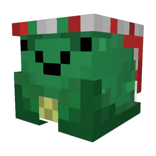 Froggled Minecraft avatar head, 3D render