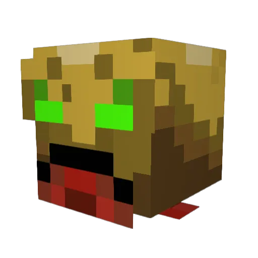 FroggoNT Minecraft avatar head, 3D render