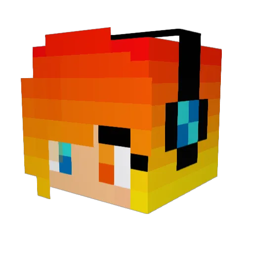 Froggy3016 Minecraft avatar head, 3D render