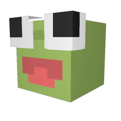 Froggyboimiles Minecraft avatar head, 3D render