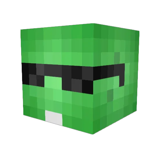 Froggytv Minecraft avatar head, 3D render