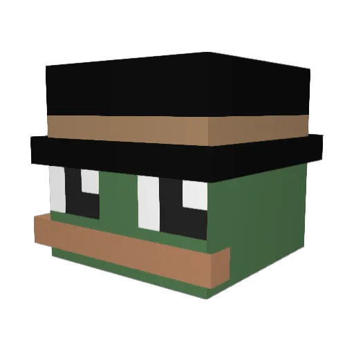 Froggyxl Minecraft avatar head, 3D render
