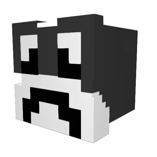 FrogieMC Minecraft avatar head, 3D render
