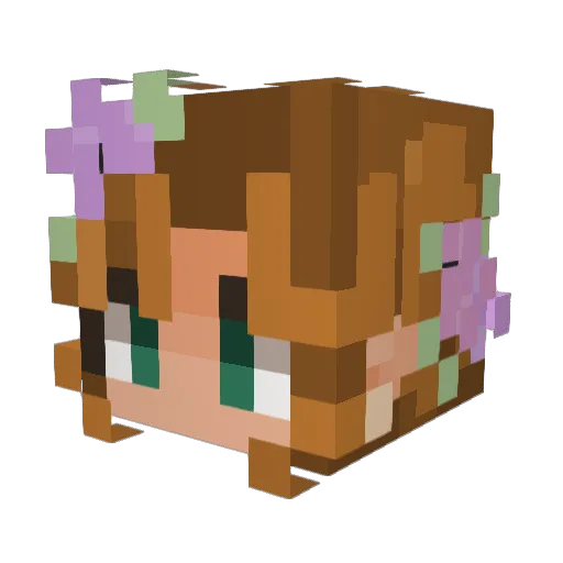 Froginmash Minecraft avatar head, 3D render