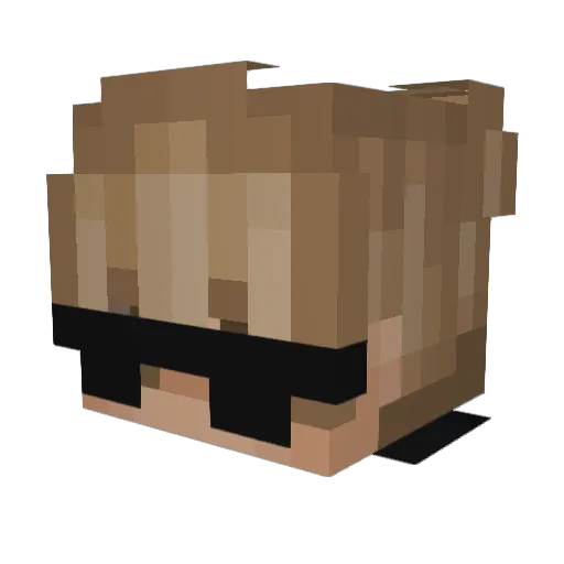 Froglz Minecraft avatar head, 3D render